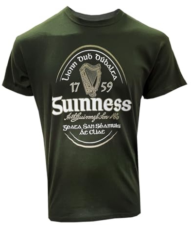 Guinness Irish Label Bottle Green T-Shirt M