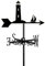 ANCNA-U Wetterfahne mit Boot oder Schiff, Metall-Silhouette, Ornament, Dachhalterung für Garten, Zaun, Schuppen, Outdoor, Bauernhof, Terrasse, Dekoration, Windrichtungsanzeige, Sloop Leuchtturm