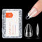Modelones Nageltips 216 Stück- Full Cover Nail Tips Set, Soft Gel Tips Set, Pre-Buff PMMA Harz Nagelspitzen, Künstliche Nägel Zum Aufkleben Nail Art DIY, 12 Größen Kurze Almond