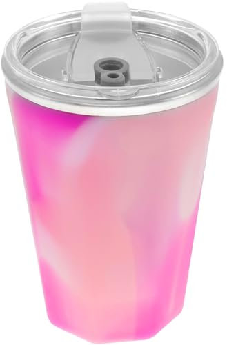 Wine Freeze Cooling Cup with Lid 330ml Double Wall Insulated Freezable Chilling Tumbler Quick Cooling Cup Keep Beverage Cold Refrigeration Cup with Silicone Cup Cover for Camping Barbecue Picnic