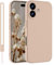 KPPIT Hülle für iPhone 16 Hülle Silikon mit Lanyard, Handyhülle Ultra Dünn mit Microfiber, Kratzfeste und stoßfeste Schutzhülle für iPhone 16 Case 6.1''(2024) Khaki