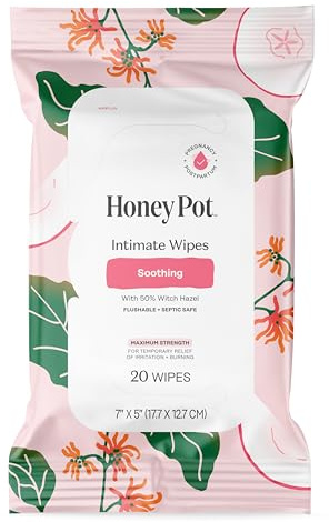 Soothing Hemorrhoidal Wipes, Maximum Strength, 20 Wipes, The Honey Pot Company