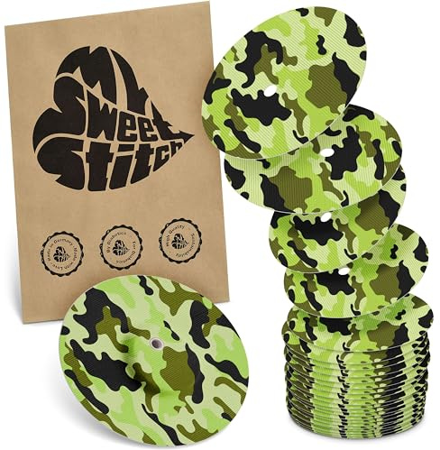 MySweetStitch 25 Fixierpflaster für Dexcom G7/ONE+/Stelo rund Camo | Hilft gegen vorzeitiges Ablösen, wasserfest und schnell trocknend, hautfreundlich, bis zu 15 Tage Halt