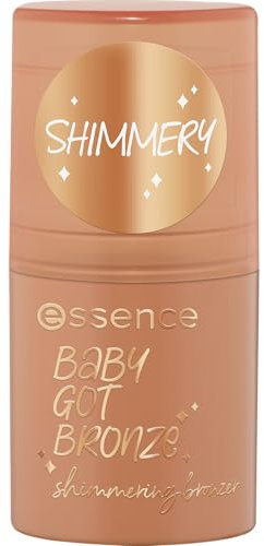 Essence Baby GOT BRONZE SHimmering bronzer, matita contorno n. 10, marrone, risultato immediato, naturale, vegano, senza parabeni, senza particelle di microplastica, senza nanoparticelle, confezione