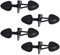 Dewocke 4 Paar Leder Knebelknöpfe Schwarz, Hornknöpfe zum Annähen, Knebelverschluss, Knöpfe für Mäntel, Strickjacke, Dufflecoats, Trenchcoat, Ideal für DIY Kleidungsprojekte