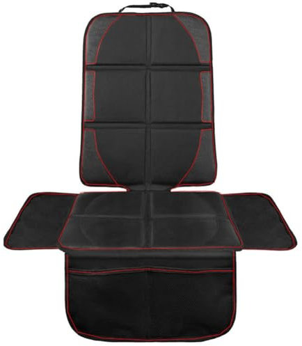 NFAHBAQA Kindersitzunterlage für Tesla Model Y Model 3 2017-2024, Sitzschoner Auto Kindersitz, Autositzauflage mit Netztaschen, für SUV Limousine Kofferraum,C