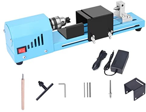 Macchina da tornio mini tornio in legno per perle da 150 W Polisciatrice DC 12-24V Torchi da banco per la produzione a mano fai da te