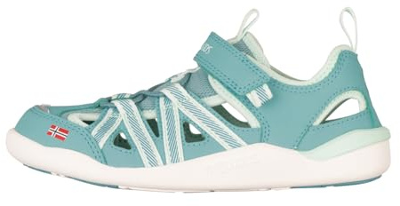 Trollkids Kids Saltfjord Barefoot Sandal 34, Aqua Haze
