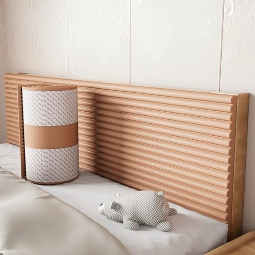 Wandpaneele Gepolstert, 2M Dick Antikollision Selbstklebend Wandkissen, 3D Wandpolster Selbstklebend,1.2 cm Wandverkleidung Bett,Dekoration, Isolierung for Schlafzimmer, Wohnzimmer (Braun, 15x200cm)