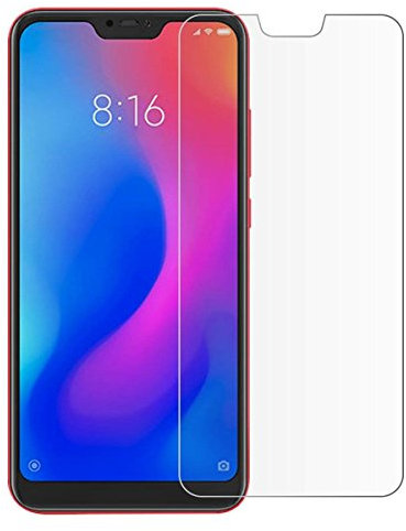 FIABANO [2 paquetes] Protector de pantalla de vidrio templado para Xiaomi Mi A2 Lite, protector de pantalla transparente HD para Xiaomi Mi A2 Lite