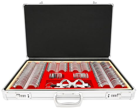Linsenkasten, 266 Linsen-Aufbewahrungskasten, Professionelles Optik-Set, Probierlinsen-Set, Geeignet die Verwendung bei Magnetresonanztomographie (MRT), ideal für Optiker, Augenprüfer und den Häuslich
