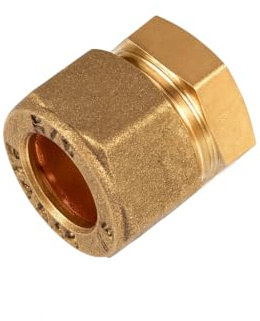 Embout d'Arrêt de Compression 28 mm – Raccord de Tuyau en Laiton, Plomberie | 28 mm de Compression | Laiton pour Systèmes de Plomberie et de Chauffage | Sans Soudure, Tuyau en Cuivre | Approuvé WRAS