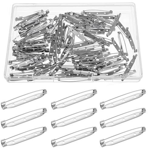 100 Stück Sicherheitsnadeln 45mm Anstecker Pin Broschennadeln | Sichere Verschlussspange Für Schmuck- Und Handarbeiten Broschennadel