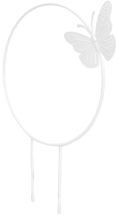 YARNOW Eisen Kletterständer Pflanzenstütze Rankgitter für Garten Kletterpflanzen Wetterbeständig 27x34cm Weiß Wiederverwendbar Gartenzubehör Innen Außen