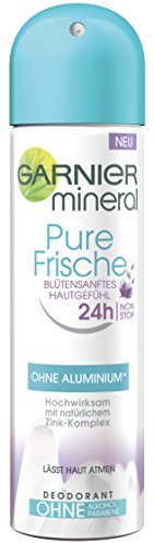 Garnier Mineral Pure Frische Deo Blütensanftes Hautgefühl / Deospray 24h Non-Stop hochwirksamer Deo-Schutz (ohne Aluminium, ohne Alkohol, ohne Parabene) 6er Pack - 6x150ml