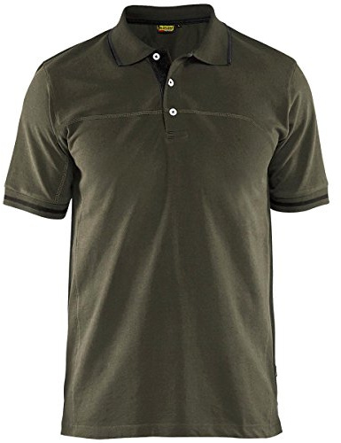 Blakläder 338910504599L Polo Shirt Größe L in Olivegrün-Schwarz