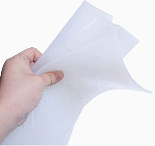 YJINGRUI 1 feuille de caoutchouc de silicone transparent 500 x 500 x 2mm.
