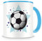Samunshi® Taza infantil con diseño de balón de fútbol, color azul