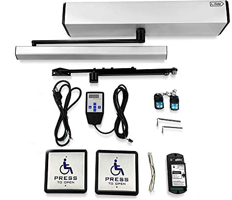 Olide Swing Door Closer,Automatic Door Opener and Closer (with 2pcs Wired/Wireless Disabled switches)