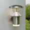 NBHANYUAN Lighting® LED Outside Lights Mains Powered Stainless Steel Exterior Wall Light IP44 Weatherproof 3000K Warm White for Yard Porch 1000LM
