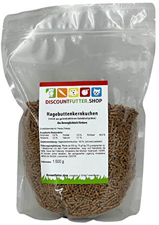DISCOUNTFUTTER.SHOP Hagebuttenkernkuchen Hagebuttenkernkuchen (Pellet) - 1,5 kg