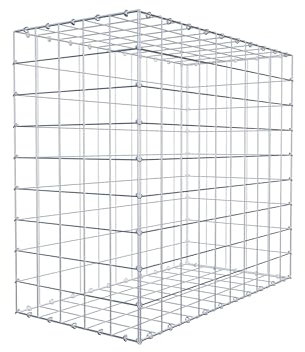 GABIONA Gabione 100 × 90 × 50 cm (L x H x T) – Steinkorb aus 4 mm Draht, Maschenweite 10 × 10 cm, C-Ring Verschluss + Gratis-Zange – ideal für Sichtschutz, Gabionenzaun, Gartenmauer und Steinkorbwand