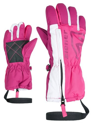 Ziener Kleinkind Leo Ski-Handschuhe/Wintersport | Langer Reißverschluss, Leash, pop pink, 98cm