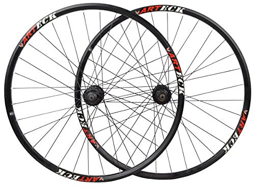 LSRRYD Fahrrad Laufradsatz Fahrrad Laufradsatz 27.5/29 MTB CNC Hohlkammerfelge Vorne+ Hinten Rim QR Den Kugellagern Scheibenbremse 32H Für 7-10Geschwindigkeitskassette (Color : Black, Size : 27.5)