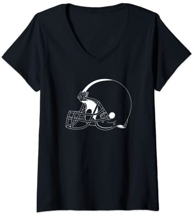 Damen American Football Helm Design My Goalpost T-Shirt mit V-Ausschnitt