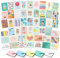 S&O Happy Birthday Cards with Envelopes and Assortment Box – Variety Set of 50 Assorted Birthday Notes. Perfect Bulk Pack for Celebrations, Office, Friends, Family, and Special Occasions
