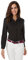 Atnlewhi Damen Bluse Hemd Basic Kent-Kragen Langarm Stretch Leisure Formelle Casual Business Arbeit Elegant Hemden - Schwarz - L