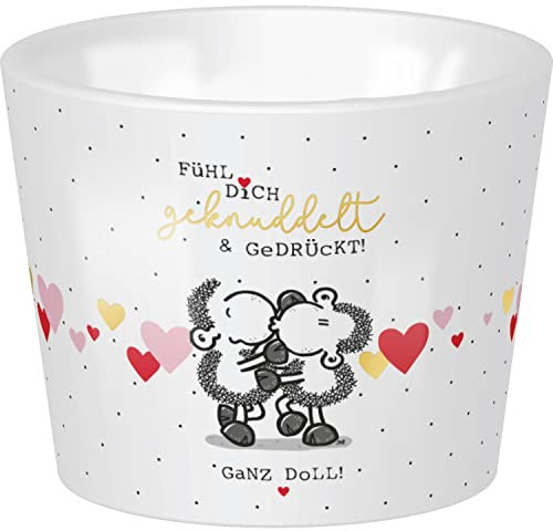 Sheepworld 47762 Eierbecher Motiv Knuddel, Porzellan, Mehrfarbig