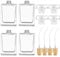 Enenes Empty Perfume Bottle, 4PCS Glass Refillable Perfume Bottle, 30ML Mist Spray Bottle Glass Portable Refillable Perfume Bottle Glass Spray Transparent Liquid Empty Atomizer Container(Gold)