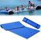 COSTWAY Tapis Flottant de Piscine 355 x 183 CM, Matelas Flottant d’Eau 4-6 Personnes 3 Couches Mousse XPE Résistant avec Dispositif d’Amarrage et Sangles à Boucle, pour Plage, Charge 400 KG (Bleu)