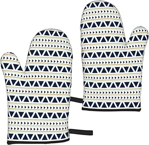 Ofenhandschuhe, Aztec Blue Mint, Ofenhandschuhe, rutschfeste Kochhandschuhe, hitzebeständige Backhandschuhe, EIN Paar