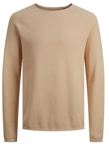 JACK & JONES Jjehill Knit Crew Neck Noos, Apricot ice/Detail: Twist, L
