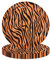 POPOYU 16P Jungle Safari Animal Party Tiger Print Paper Plates 7 inch,Jungle Animal Party Disposable Paper Plates,Jungle Theme Party Tableware Decor Set for Jungle Safari Reptile Party Supplies