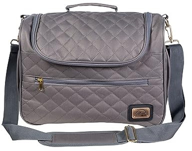 HKM Unisex Berry Putztasche, Taupe/Goldgelb