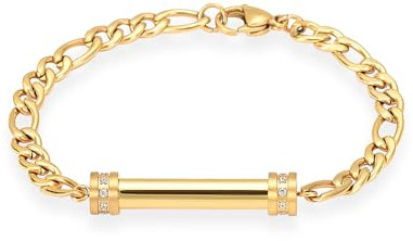 VCCWYQK Zylinder Urne Armband für Asche für Frauen Einäscherung Schmuck aus Edelstahl Memorial Keepsake Urne Armband Armreif Asche Halter