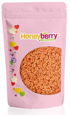 HONEYBERRY INCLUSIONS Orange Pumpkins Halloween Sprinkles 200g - Premium Edible Decorating Halloween Sprinkles for Baking, Cupcake and Cake Decorations, Ice Cream, Dessert and Icing Decoration Toppers