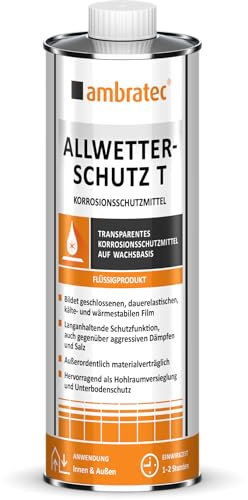 Ambratec Allwetterschutz T Korrosionsschutzmittel langanhaltende Schutzfunktion Hohlraumversiegelung Unterbodenschutz auch gegenüber aggressiven Dämpfen und Salz