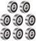 QUARKZMAN 8Stk 625-2RS Tiefe Rillenkugellager Chromstahl Z2 Doppelt Gummi Gedichtetes Lager 5mm x 16mm x 5mm