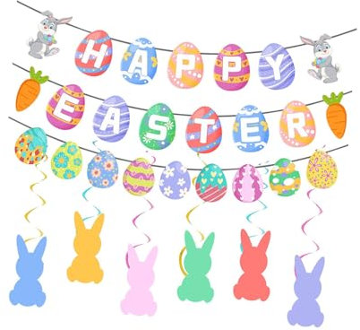 Generic Banner, Osterei Banner, Osterdekoration, Osterhasen Banner für Foto Requisiten, Stil b