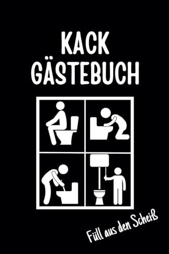 Kack Gästebuch: Klo Gästebuch zum Ausfüllen und Ankreuzen | Lustiges Geschenk zum Einzug | Für Studenten WGs und humorvolle Freunde und Kollegen