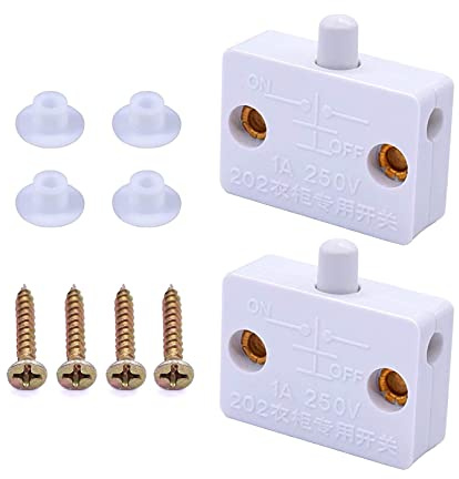 elektronischer Schalter 2 Stück schwarze Schrank-Lampenschalter, Kleiderschrank-Touch-Schalter, automatischer Türschalter, Schubladen öffnen sich for Schließen der Tür for 12 V, 24 V, 110 V (Color :