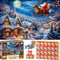 Adventskalender 2024 Puzzle, 24 Boxen Puzzle für den Countdown zu Weihnachten, Familienpuzzle 1008 Teile Puzzle, Heimdekoration, Weihnachtsgeschenke für Erwachsene Jugendliche, Weihnachtsmann