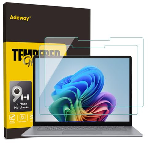 Adeway Surface Pro 11/9/8/X Blaulichtfilter Displayschutzfolie, Anti-Blaulicht Schutzglas, HD-Klarheit, Kratzfest, Einfache Installation, Augenschutz (2er-Pack)