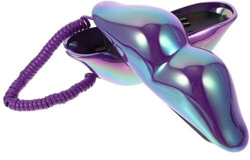 Lippen Festnetztelefon als Neuheitentelefon für Zuhause und Deko Violett