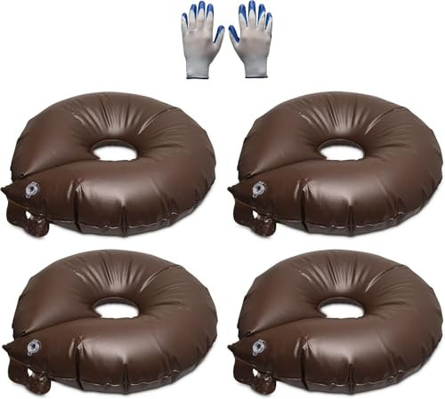 IRSTBL - Baumbewässerungsringe 4er-Pack - 15 Gallonen (56,78 l) Bewässerungsbeutel mit langsamer Freisetzung - 5-8 Stunden tiefe Bewässerung für Bäume & Sträucher - Inklusive Gartenhandschuhen