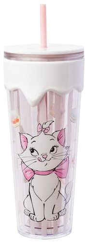 Silver Buffalo Disney Aristocats with Marie Sweet Treats 3D Carved Glass 750ml